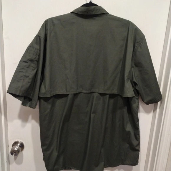 5.11 Tactical Men's XL Shirt Green Taclite Pro 71175 Ripstop Utility Pockets - Picture 6 of 7